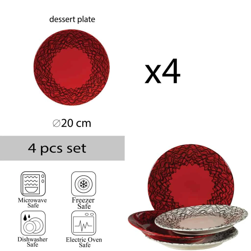 Set de 4 farfurii desert: bucura-te de gusturi refinate, imagine 2