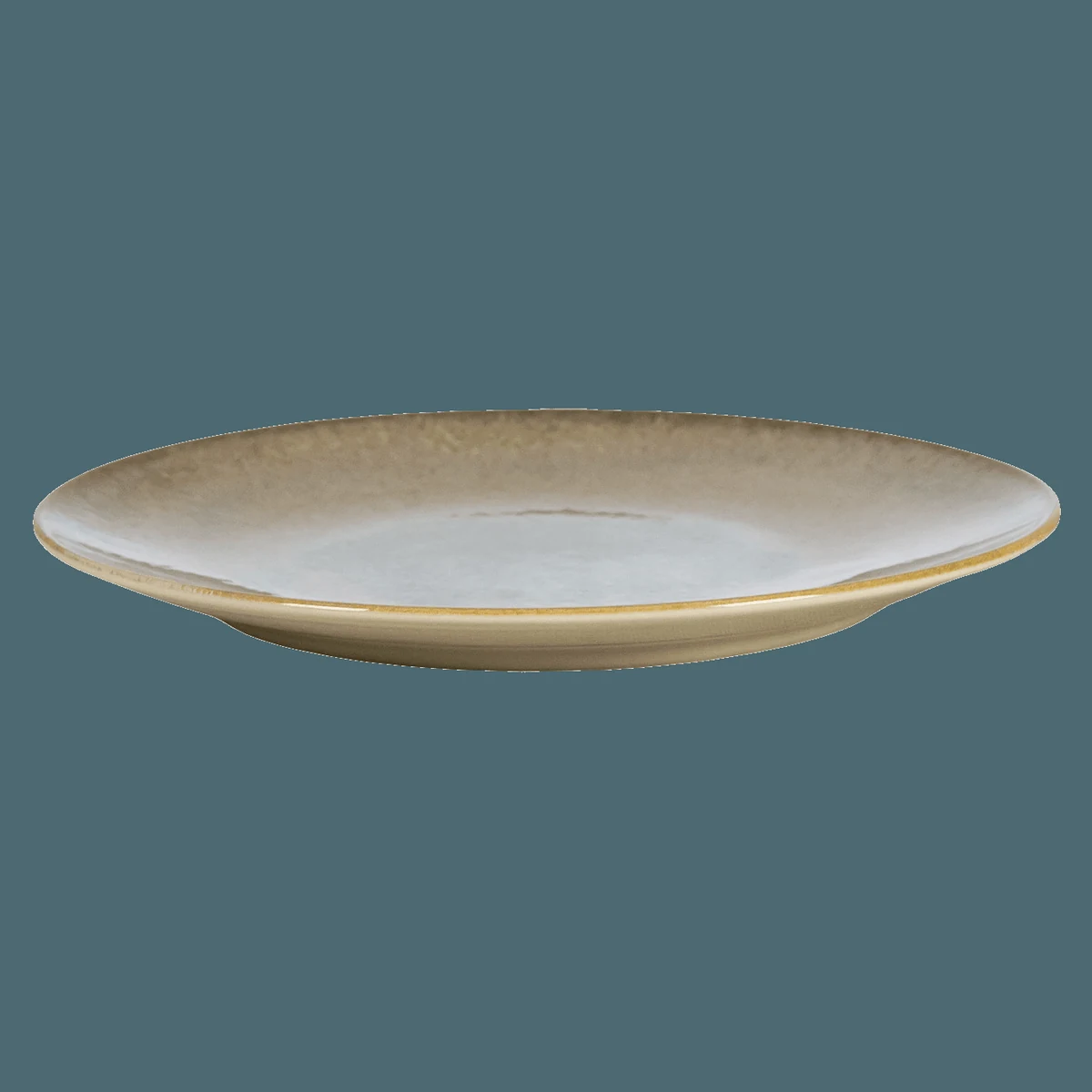Desert shell 20 cm, crem lucios cu margine maro, imagine 3