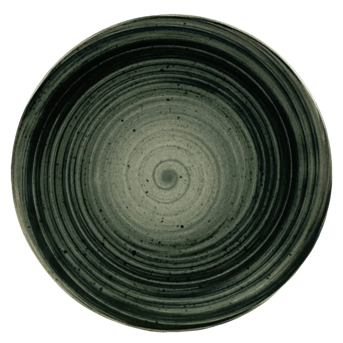 Farfurie desert, 20 cm, Whirlwind, Alb Ivoire cu negru