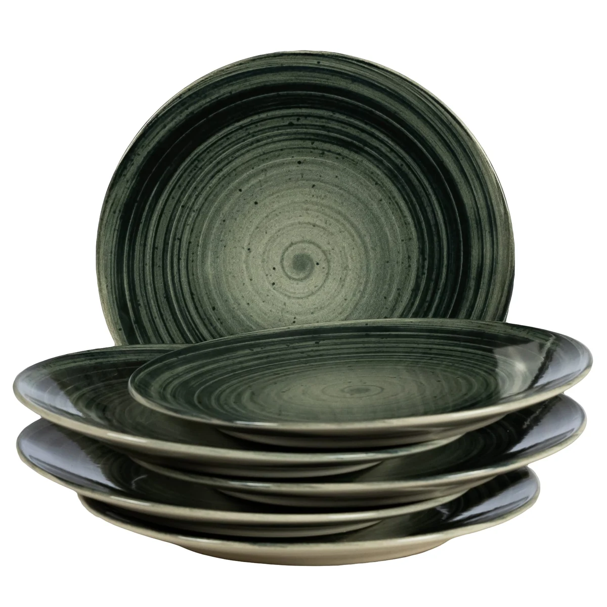 Készlet 6 tányérok desszert, 20 cm, whirlwind, fehér ivoire  fekete
