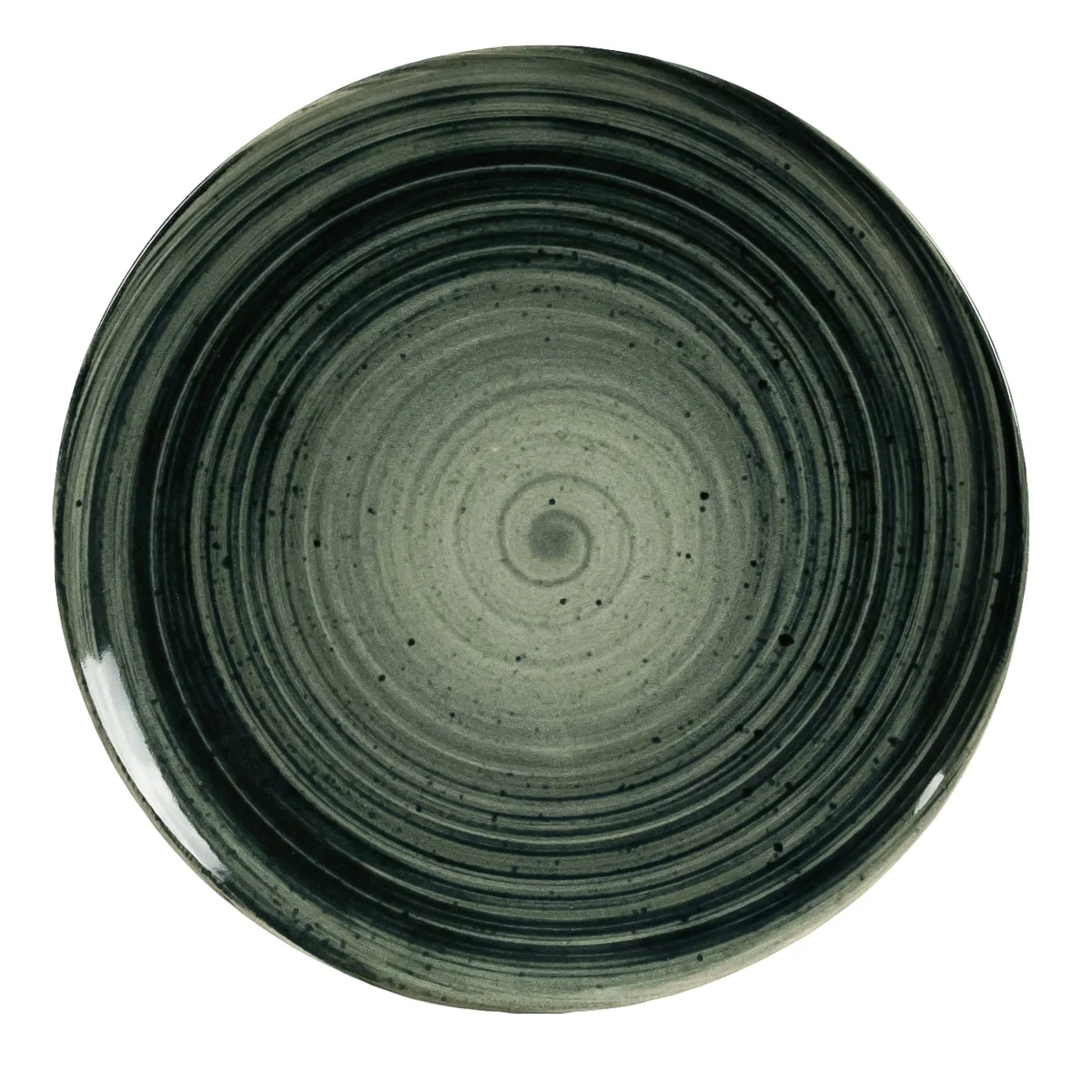Set 4 farfurii 26 cm whirlwind alb ivoire cu negru, imagine 3
