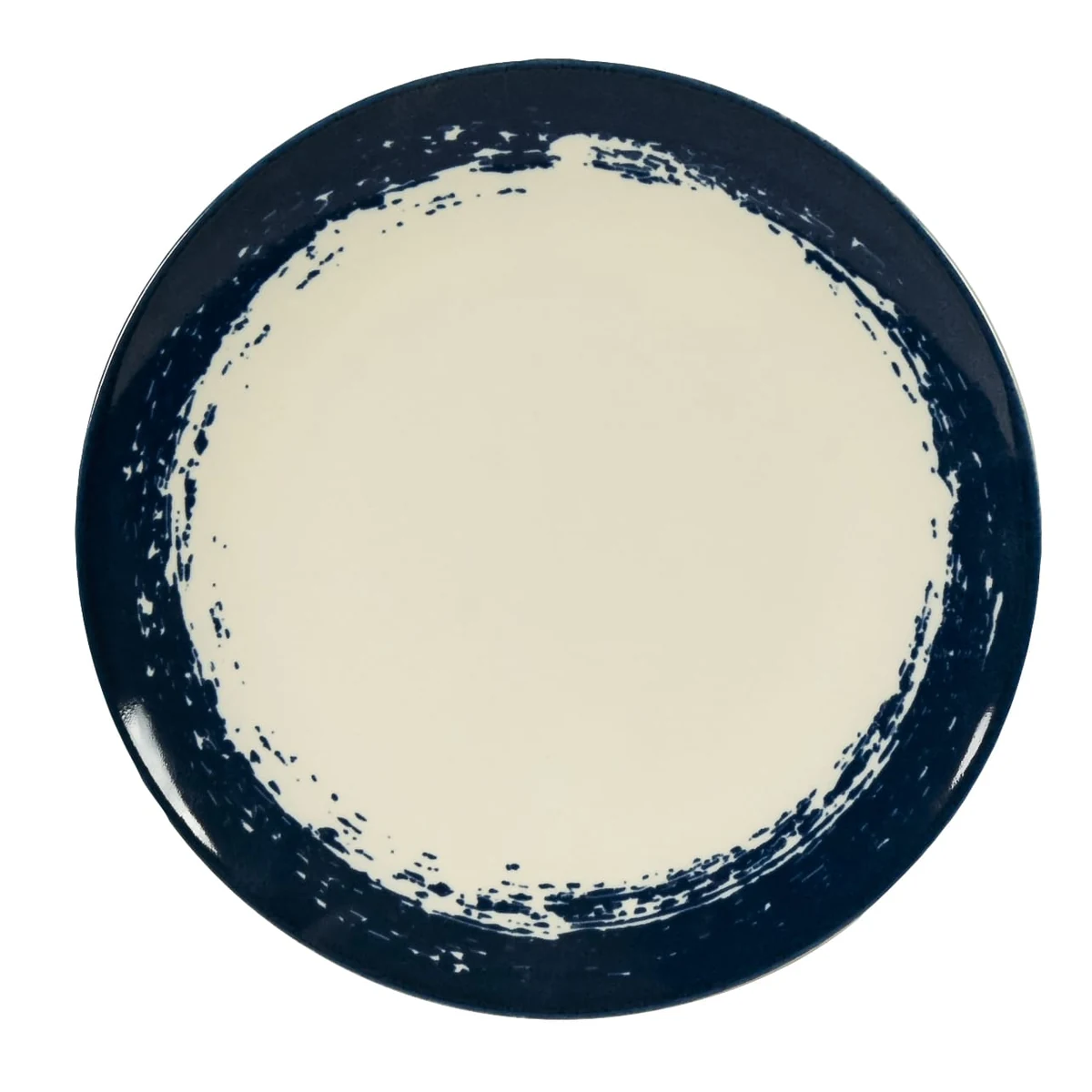 Farfurie desert, 20 cm, Alb Ivoire cu bluemarin