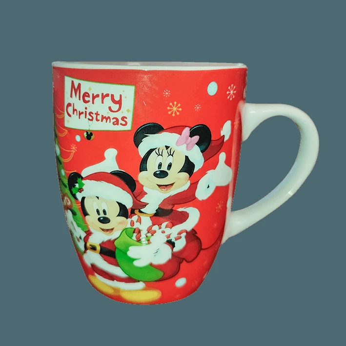 Cana, 340 ml, Portelan, Decor Craciun cu Minnie si Mickey