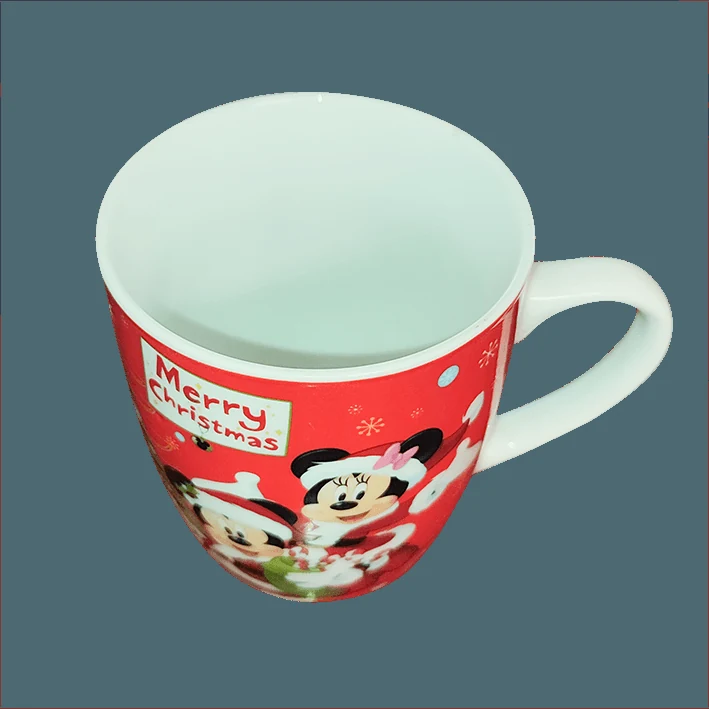 Cana, 340 ml, portelan, decor craciun cu minnie si mickey, imagine 8