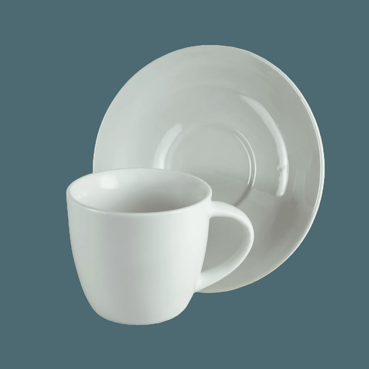 Set 6 cești cu farfurie albe de 110 ml, CESIRO, imagine 5