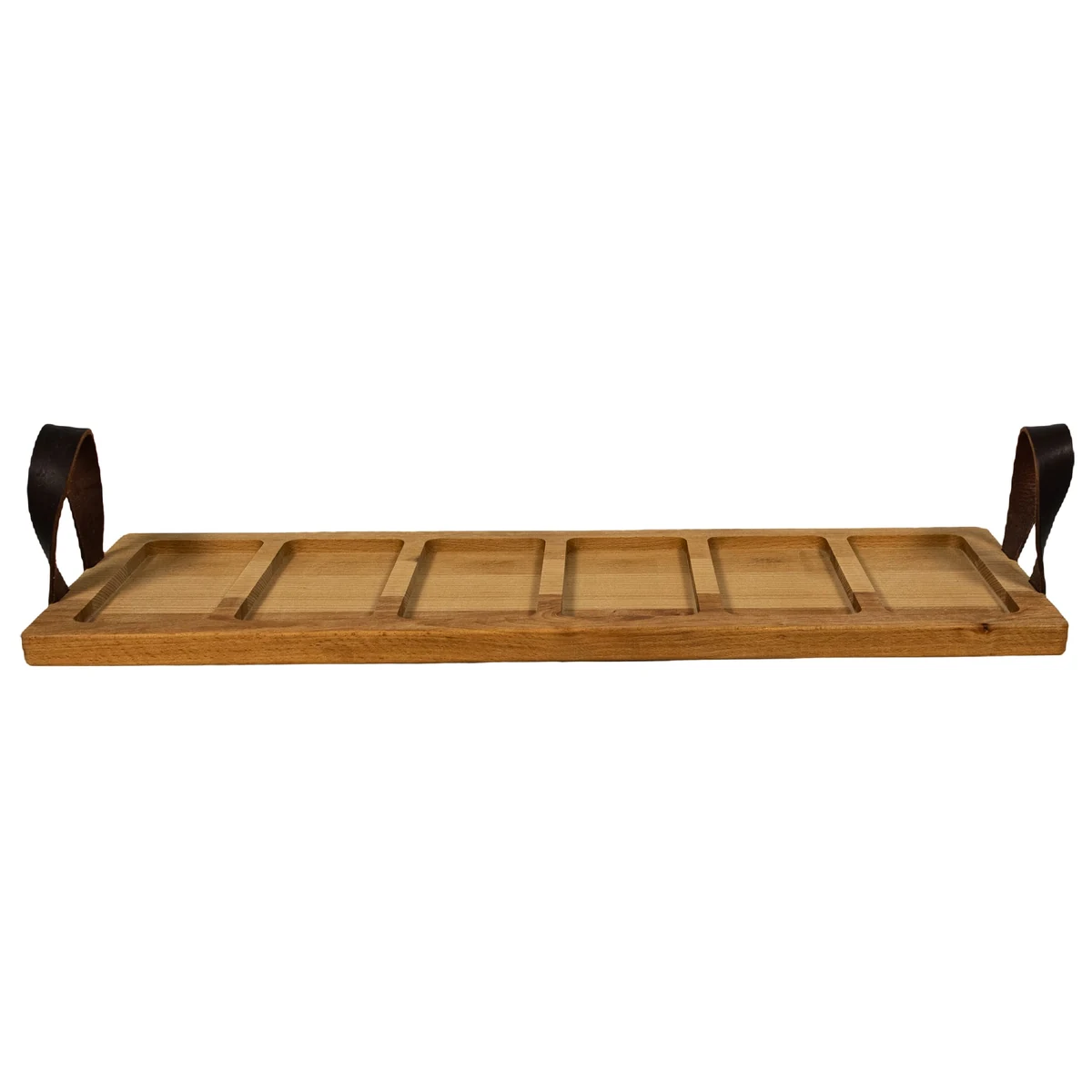 Platou de lemn, compartimentat cu maner, CESIRO, 590x195x25, imagine 4