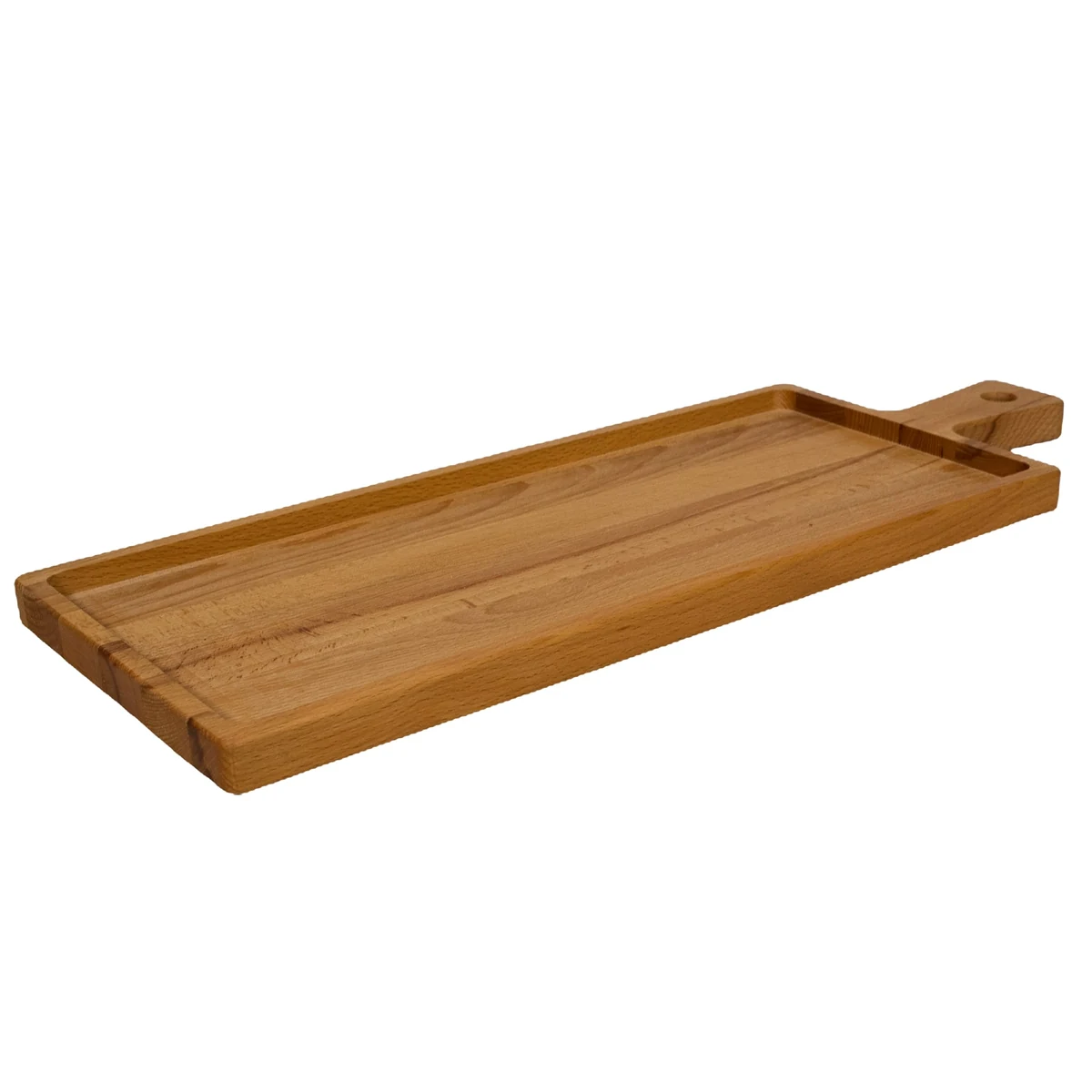 Platou de lemn, cu maner, CESIRO, 490x185x25, imagine 2