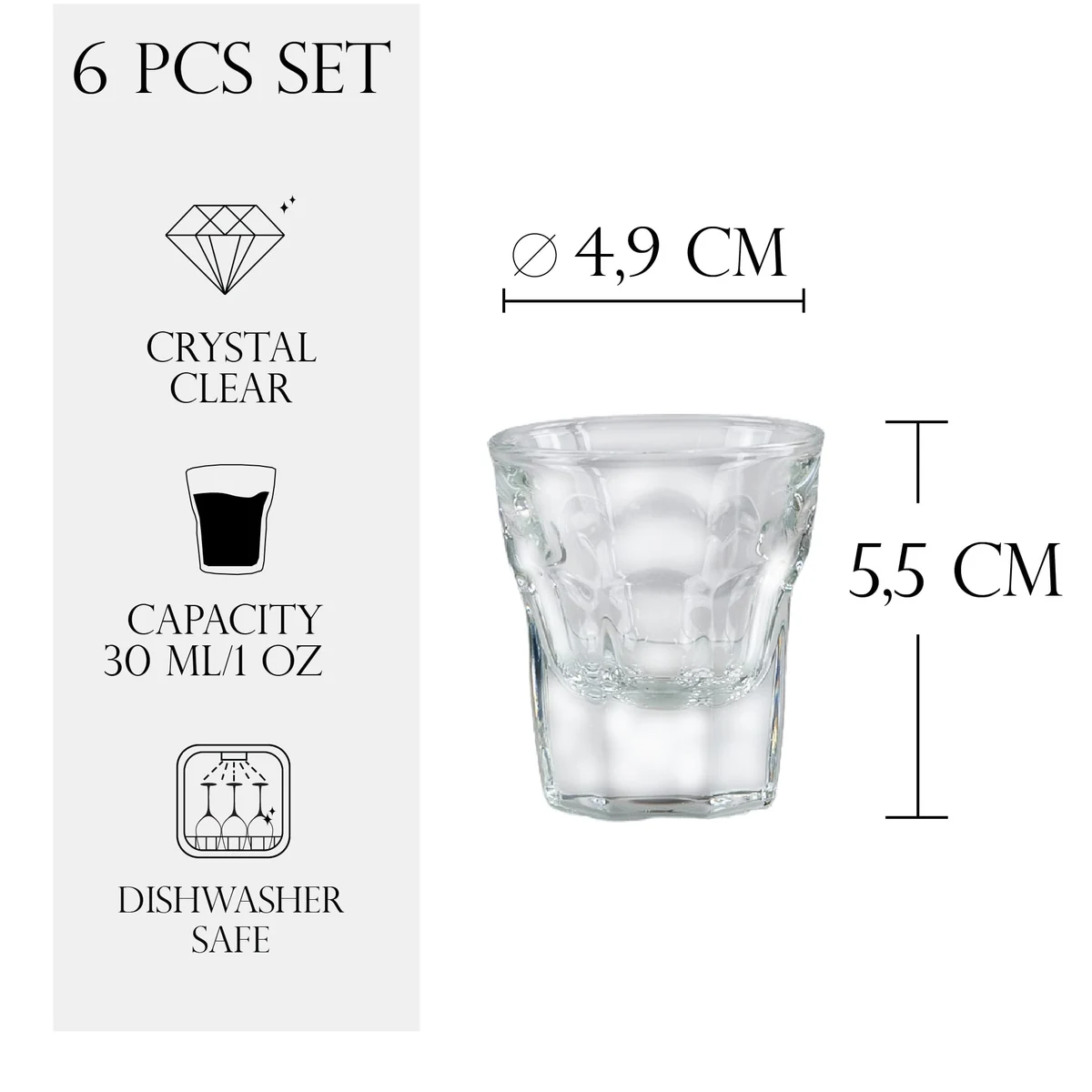 Set 6 pahare, CESIRO marocco, 30 ml, imagine 2
