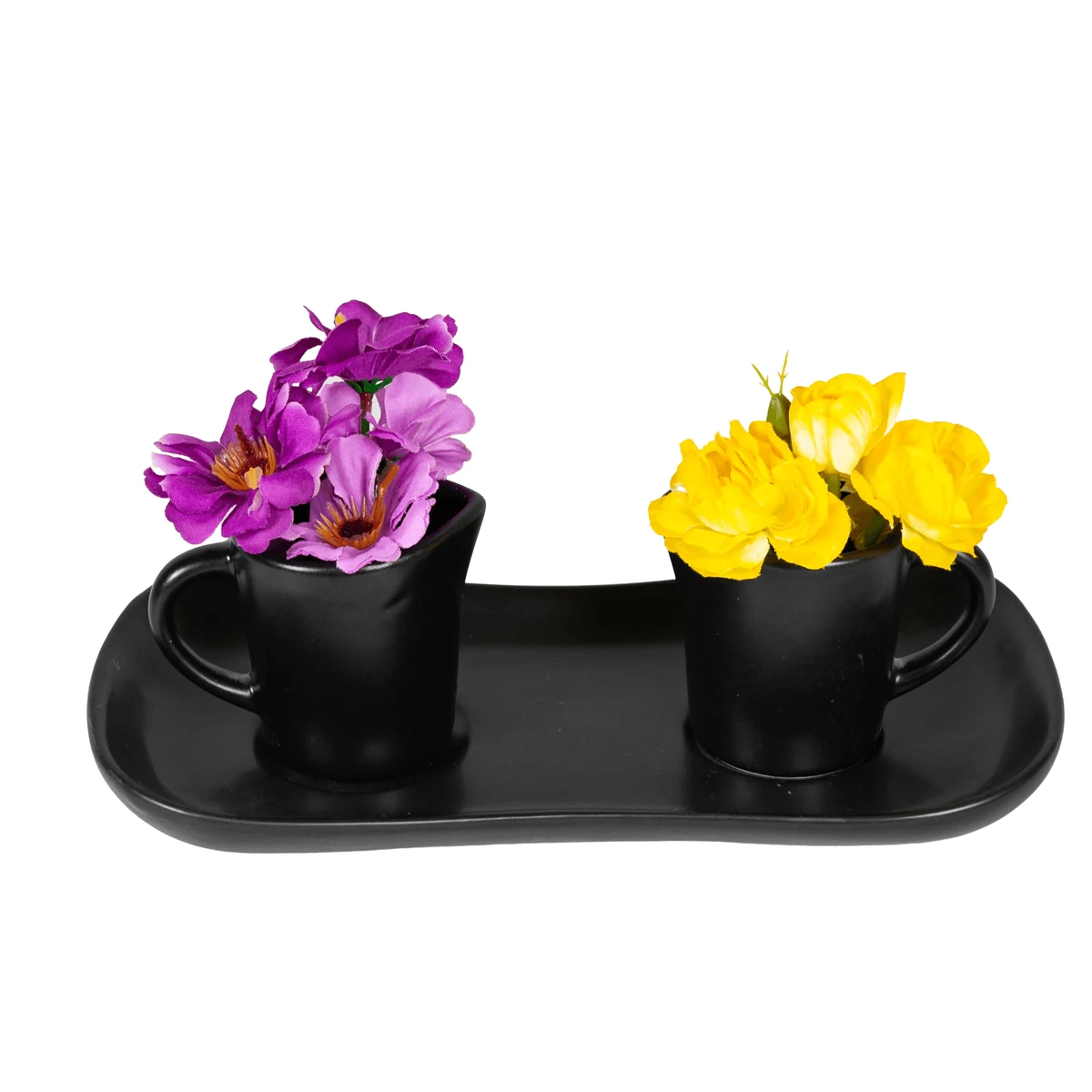 Set de 2 latiere cu tavita, CESIRO, 80 ml, culoare negru obscur, imagine 2