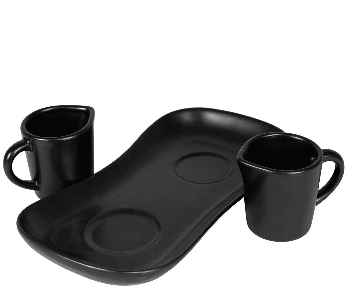 Set de 2 latiere cu tavita, CESIRO, 80 ml, culoare negru obscur, imagine 3