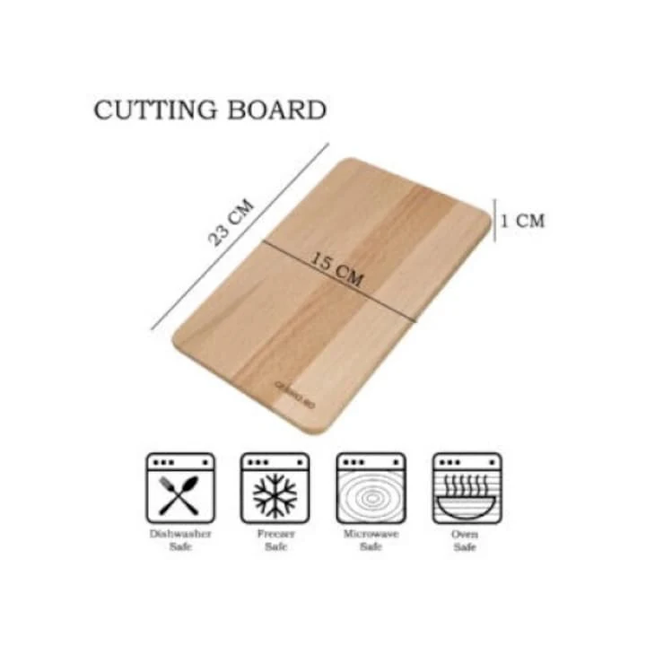 Tocator din lemn, 230x150x10 mm, CESIRO, maro natur, imagine 4