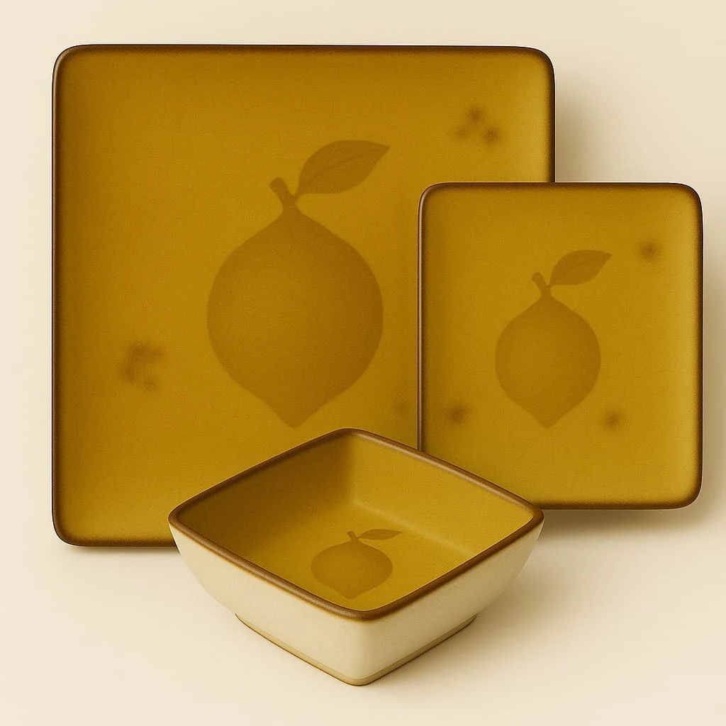 Комплект чинии и купа 3 piese, frutta pear, керамика, CESIRO
