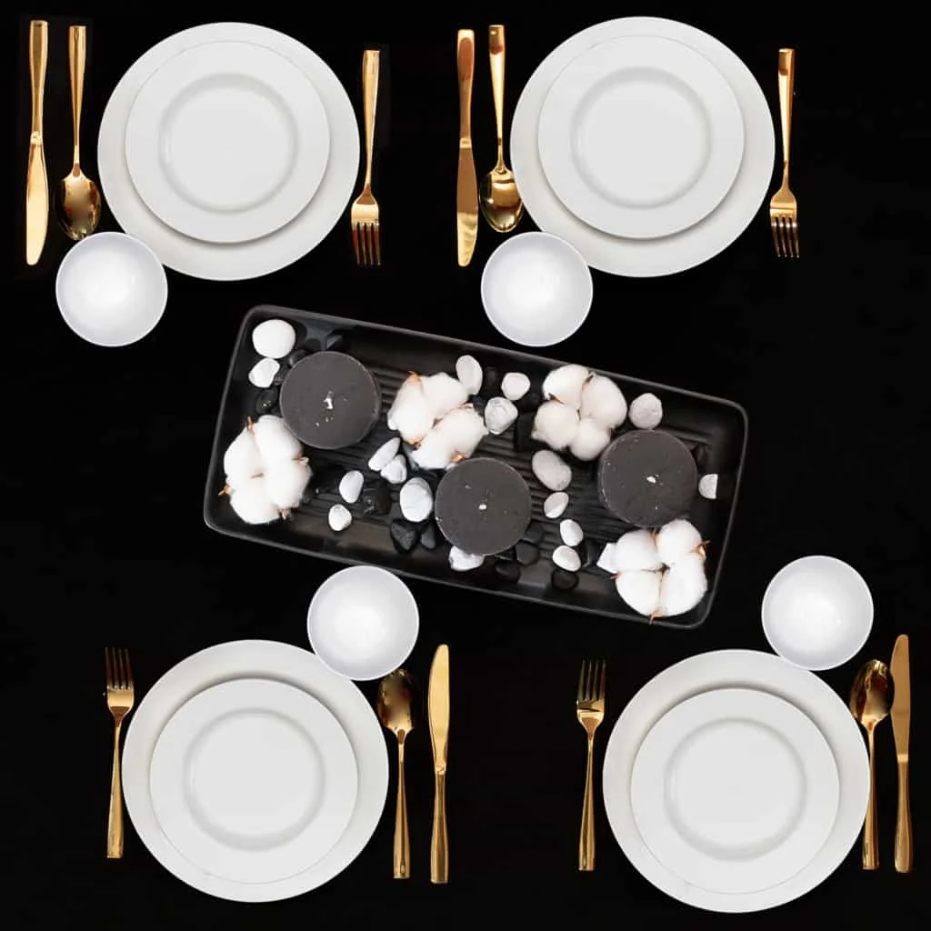 Set farfurii 16 piese, 4 persoane, north pole, portelan, alb, imagine 7