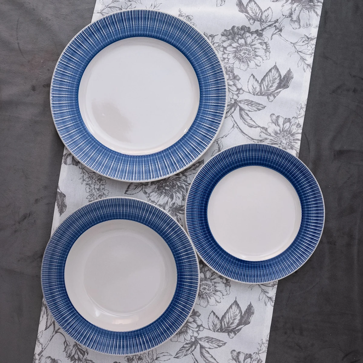 Set cadou ivory, 12 piese, alb ivoire cu albastru, imagine 6