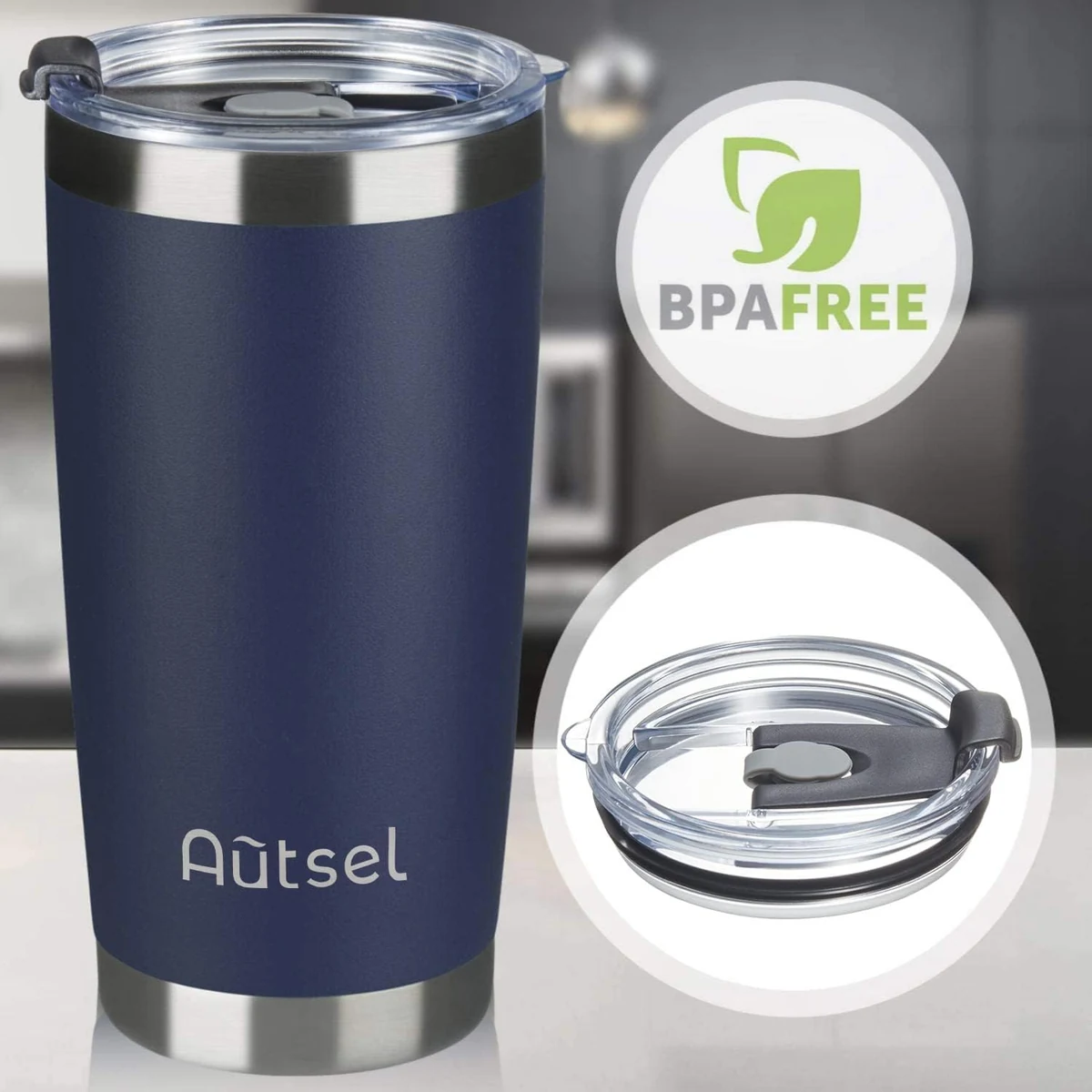 Termos mit capac, stainless steel, 900 ml, blau