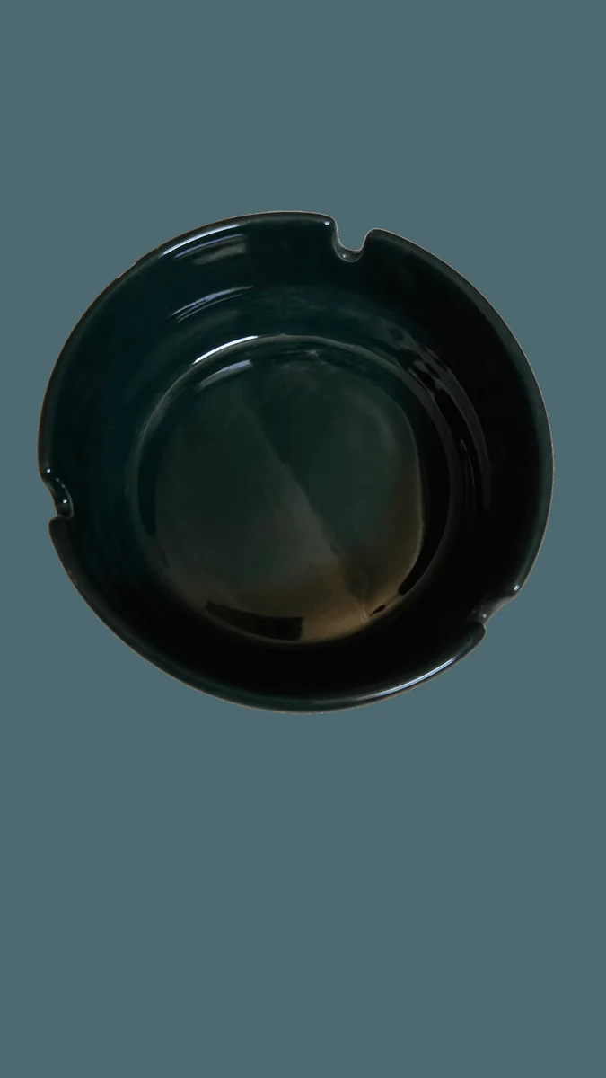 Scrumiera, 14 cm, Verde inchis