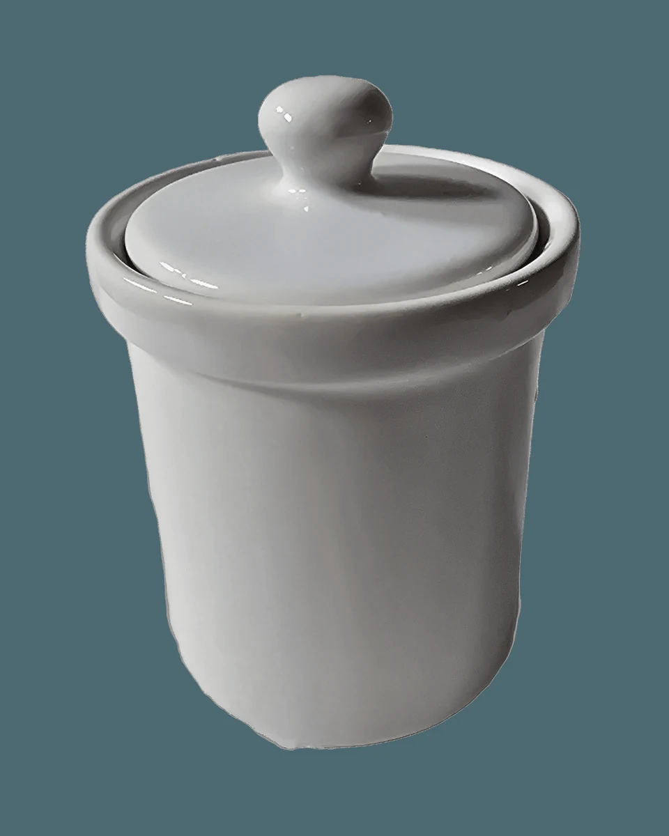 Doza, inaltime 10.5 cm, Alb
