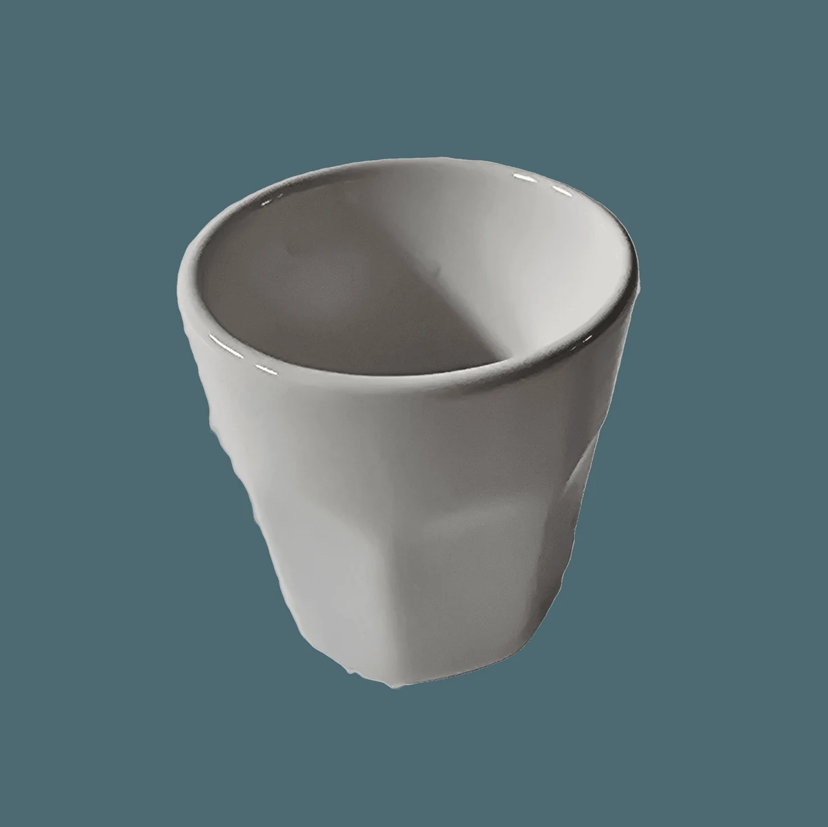 Paharel ceramica, 70 ml, Alb