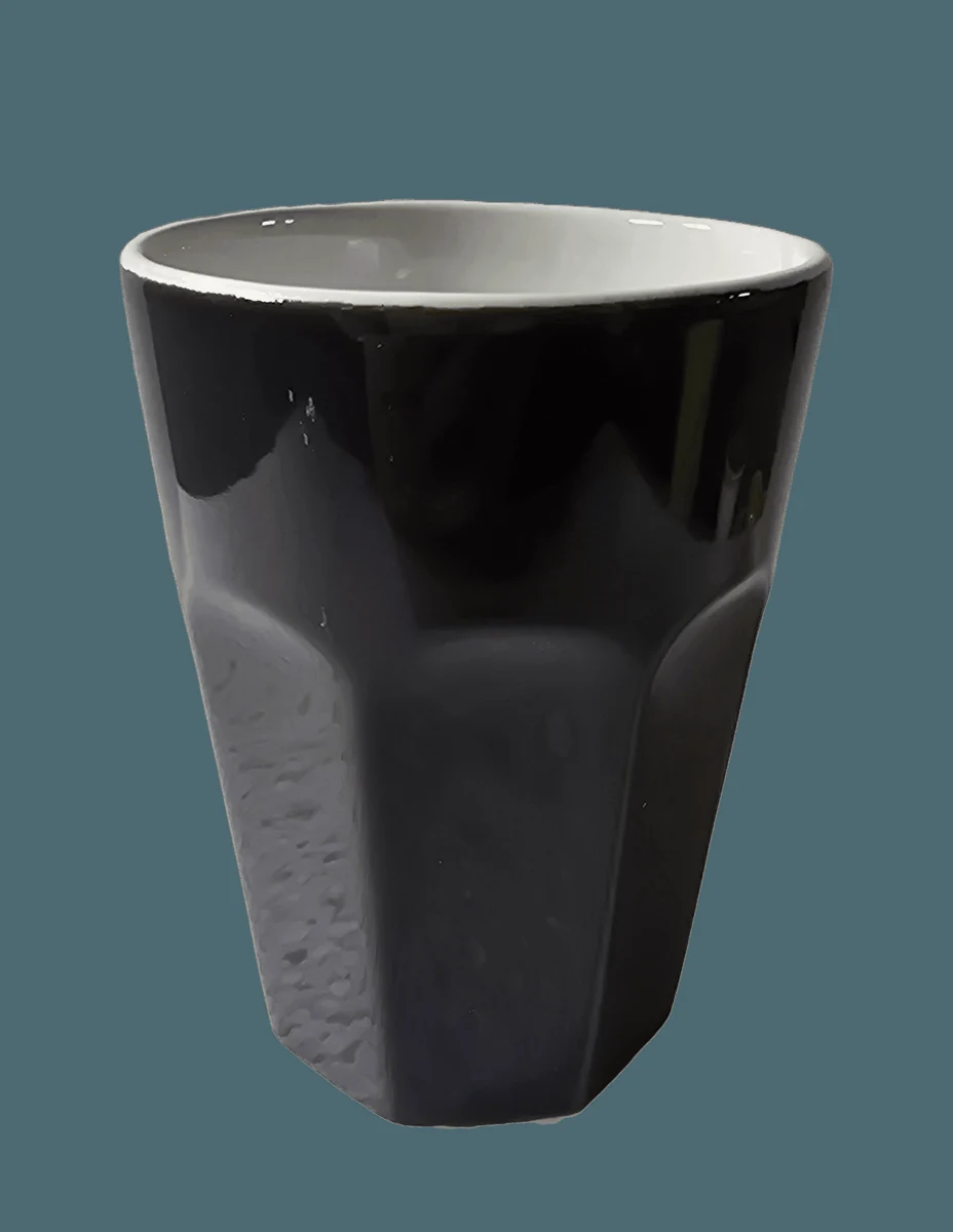 Pahar ceramica, 480 ml, Gri/Alb