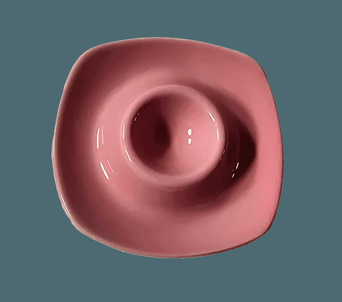 Suport ou, tip farfurie, 12 cm, Roz