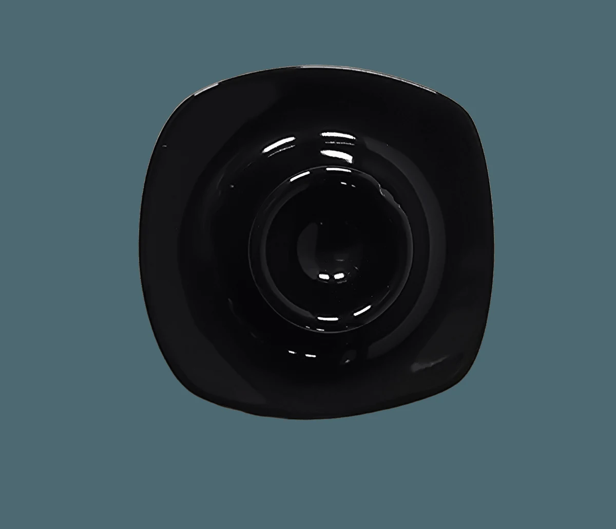Suport ou, tip farfurie, 12 cm, Negru