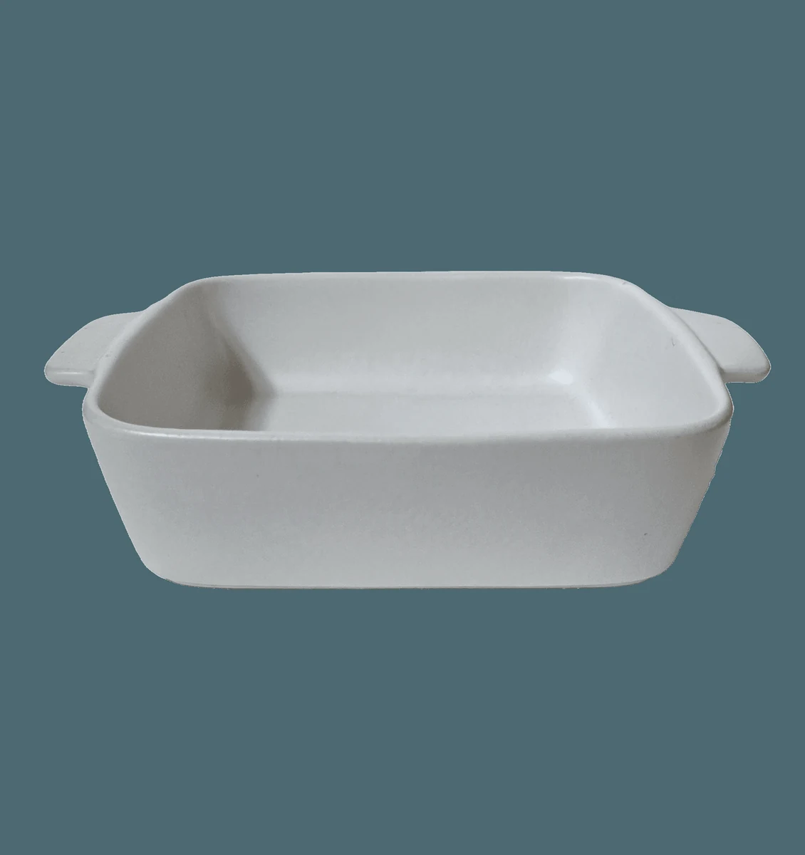 Vas termorezistent patrat, 25.5x21.5x6 cm, weiß matt
