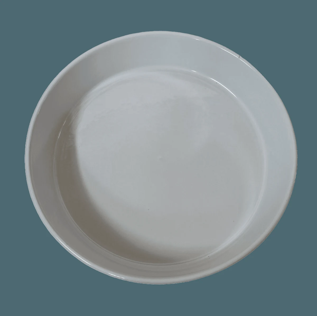 Vas termorezistent rotund, 25.5×6 cm, alb, imagine 2