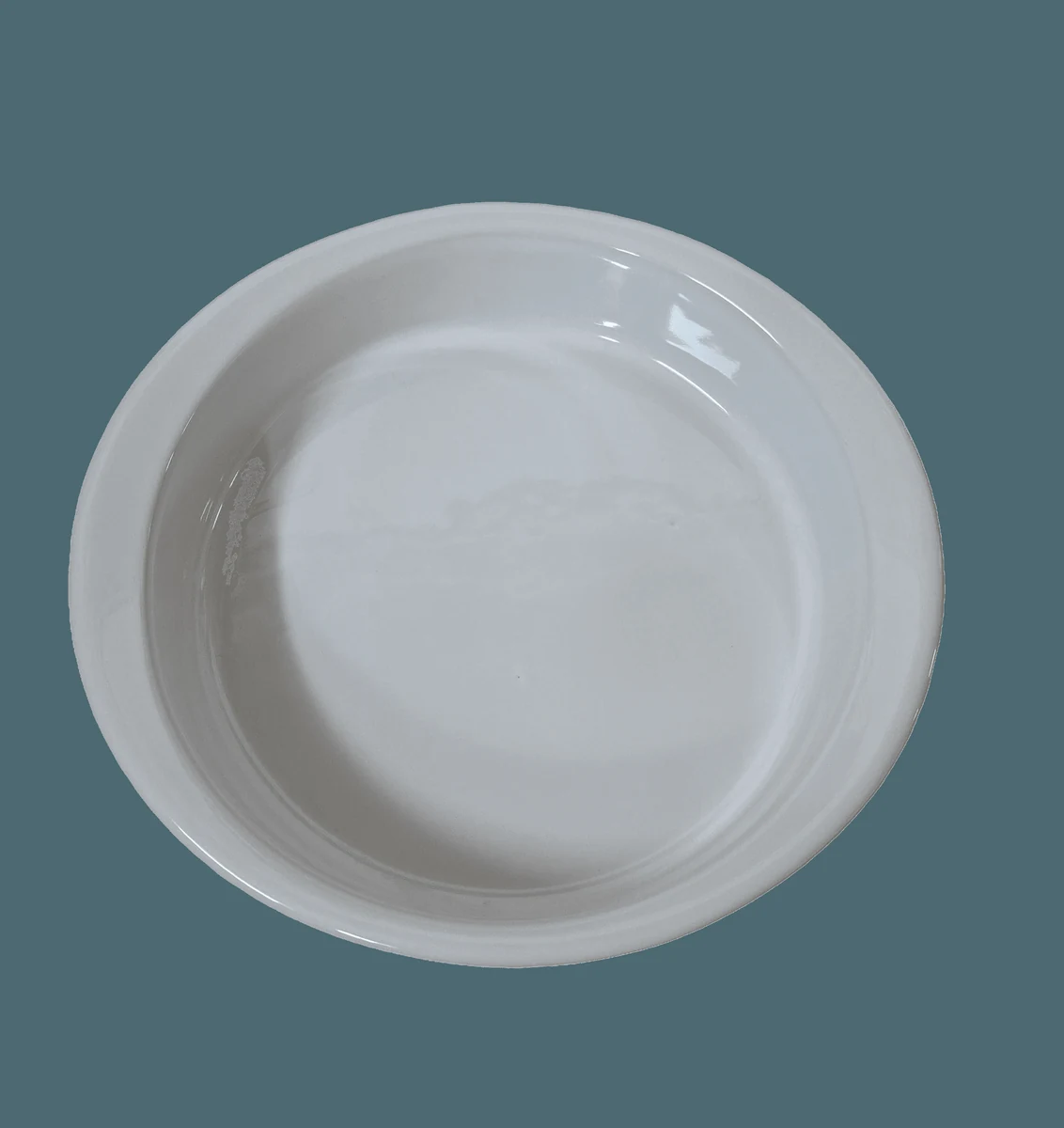 Vas termorezistent rotund cu maner, 29.5x27.5x6 cm, alb, imagine 2