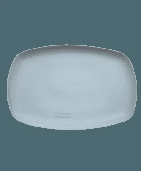 Platou rectangular, 35.6 cm, portelan, alb, imagine 2
