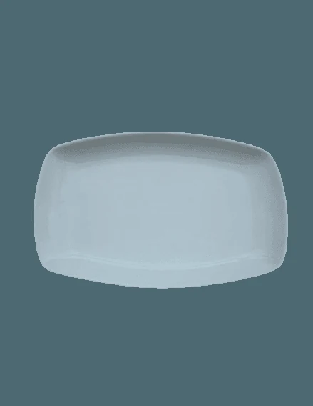 Platou rectangular, 25.4 cm, portelan, alb, imagine 3