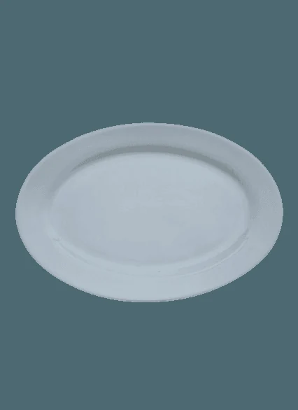 Platte oval, 35.6 cm, Porzellan, weiß