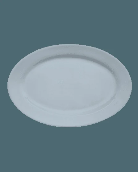 Platou oval, 35.6 cm, portelan, alb, imagine 5