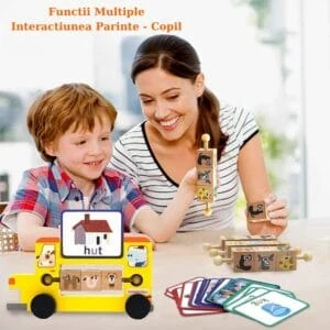 Jucarie educative montessori pentru invatarea prescolara, jocul de invatare a literelor, cuvinte in limba engleza, educative pentru copii de 3-8 ani, imagine 5