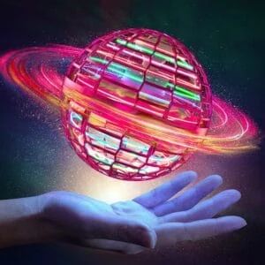 Minge zburătoare, minge plutitoare with lumini led, boomerang, with spinner rotativ la 360°, ufo, mini dronă, sferă infinită pentru copii, adulți, băieți și fete, interior și exterior