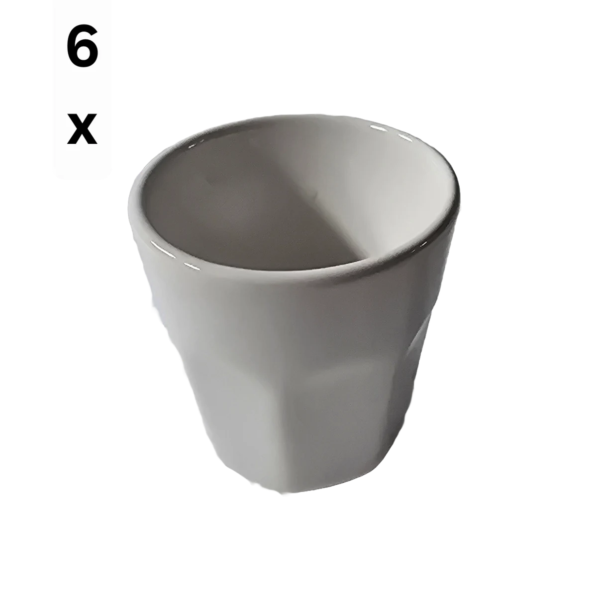 Set 6 pahare din Keramik, 70 ml, CESIRO, weiß