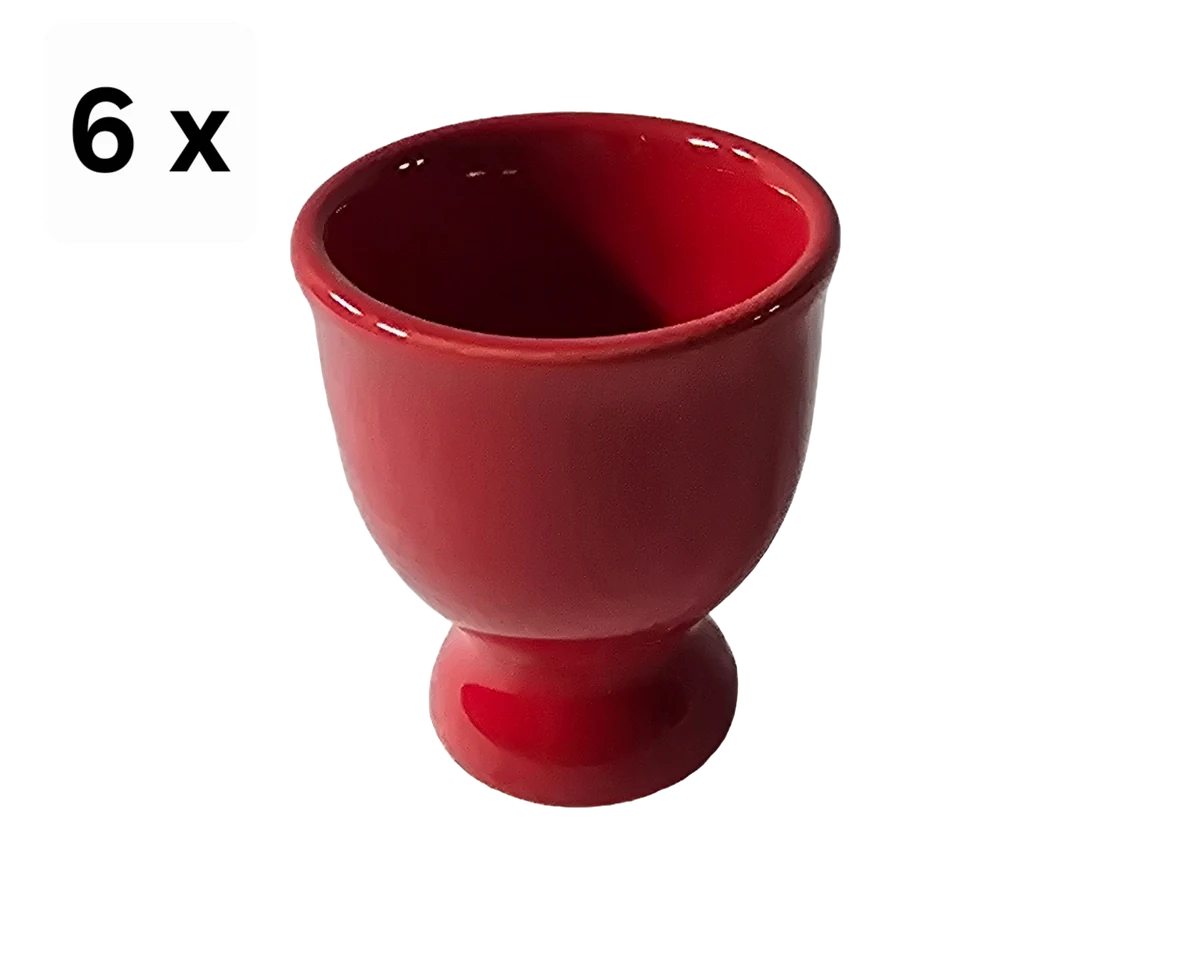 Set 6 suporturi de ou, 6.5 cm, rot