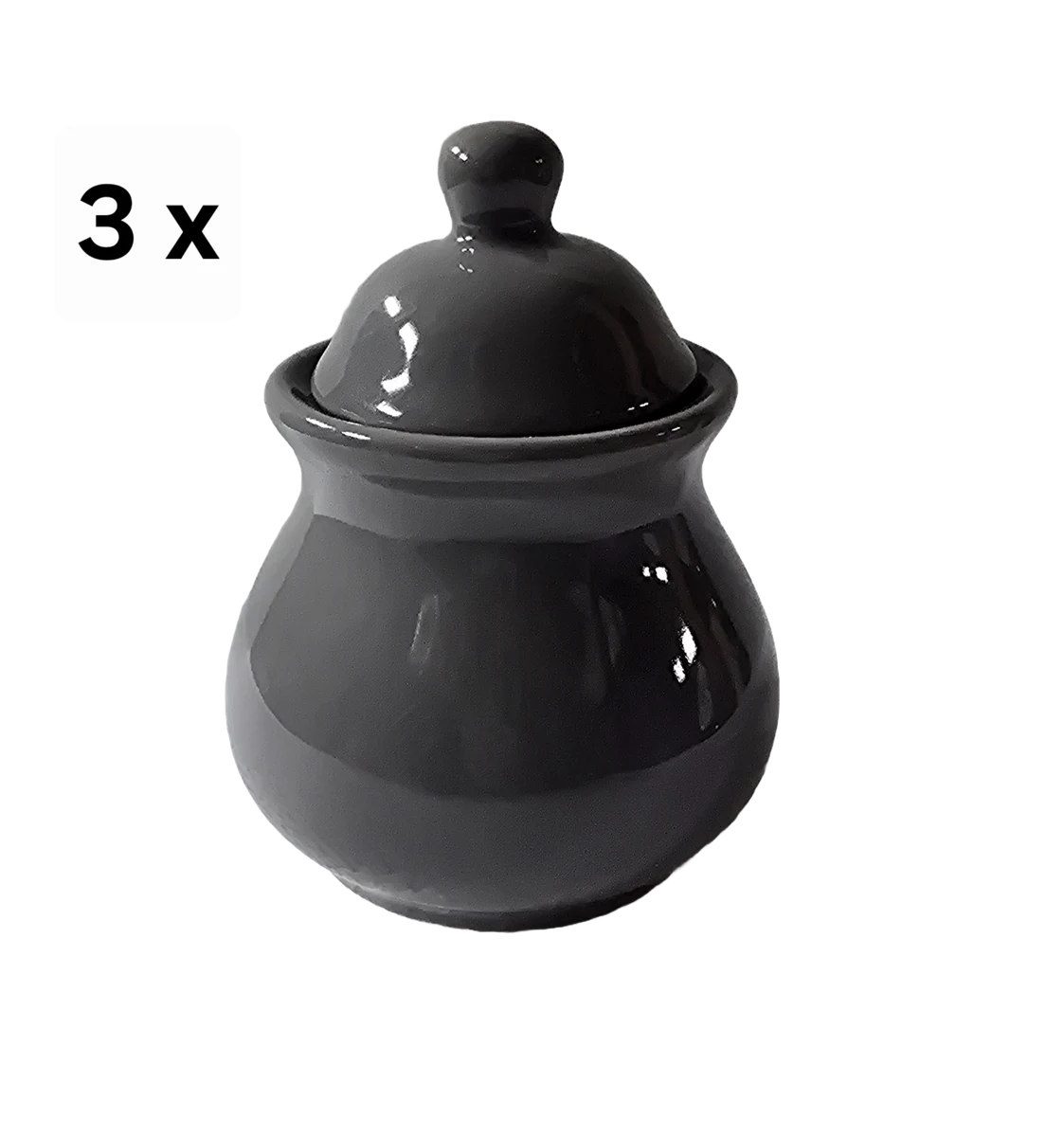 Set 3 doze condimente, 280 ml, Gri