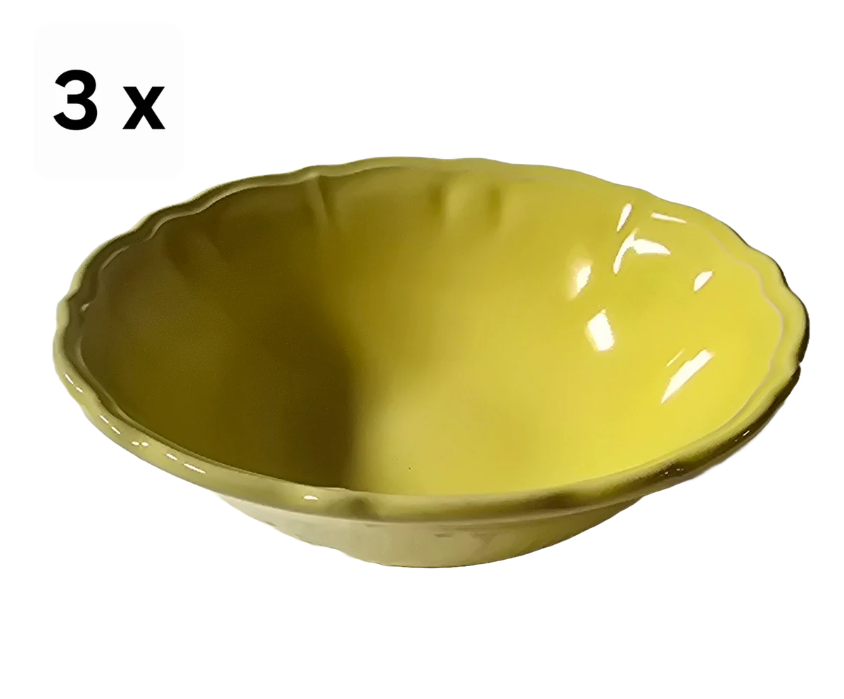 Set 3 bowls, 350 ml, yellow