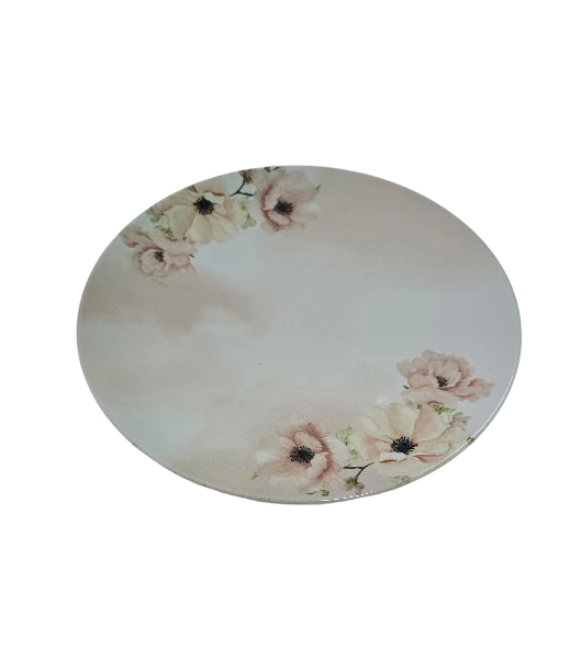 Farfurie desert, 20 cm, fiori rosa, CESIRO, multicolor, imagine 3