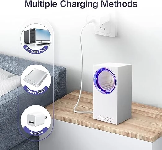Aparatoo lampă electrică anti-țânțari, lampă anti-țânțari electrică pentru acasă, capcană anti-țânțari de interior cu USB, imagine 2