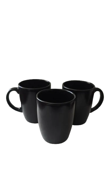 Set 6 cani, 300 ml, CESIRO, negru mat, imagine 4