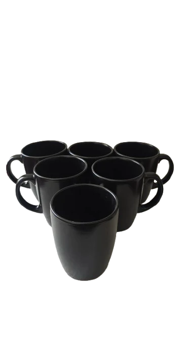 Set 6 cani, 300 ml, CESIRO, negru mat, imagine 5