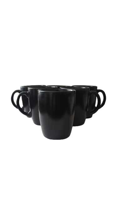 Set 6 cani, 300 ml, CESIRO, negru mat, imagine 6
