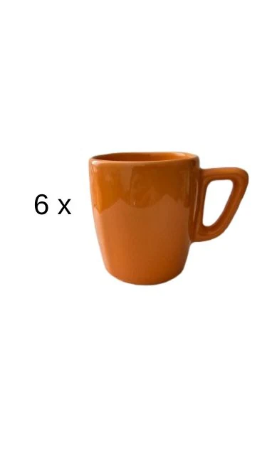 Set 6 Becher, 290 ml, CESIRO, orange glänzend