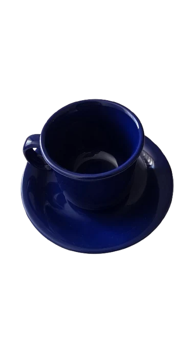 Cup with saucer, 220 ml, CESIRO, blue inchis