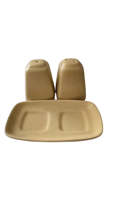 Set pentru sare/piper, 12,5 cm, CESIRO, Crem, Mat, imagine 2