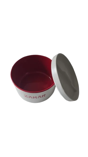 Sugar Container, 700 ml, Cesiro, White/Red 2