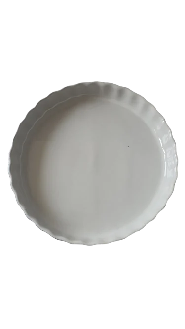 Hitzebeständige Form, 28×4.5 cm, Weiß/Blau 3