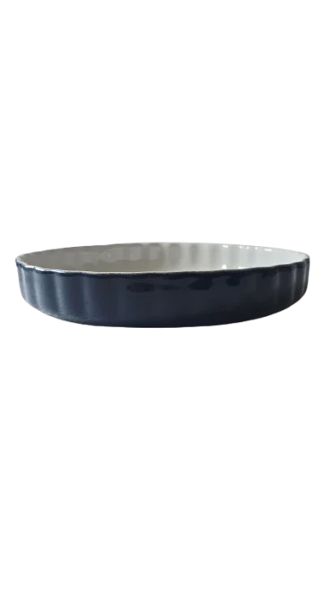 Hitzebeständige Form, 28×4.5 cm, Weiß/Blau 4