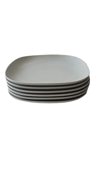 Set aus 6 flachen Tellern, 24 cm, Cesiro, Porzellan